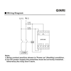 GINRI SVR1000-AD220 DC Protection Relay 72V 96V 240V ADJUSTABLE Over Under VOLTAGE